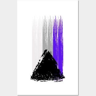 Pride Collection - Demisexual Pride Flag (Paint Streak/Vertical) Posters and Art